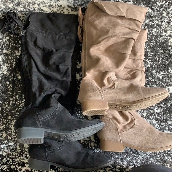 Black boots and latte boots - Picture 1 of 4